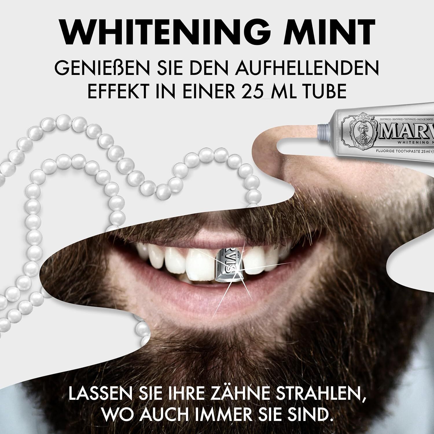  خمیردندان سفید کننده مارویس marvis whitening mint 25ml 