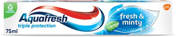 خمیردندان اکوافرش تریپل پروتکشن aquafresh triple protection طعم نعنا